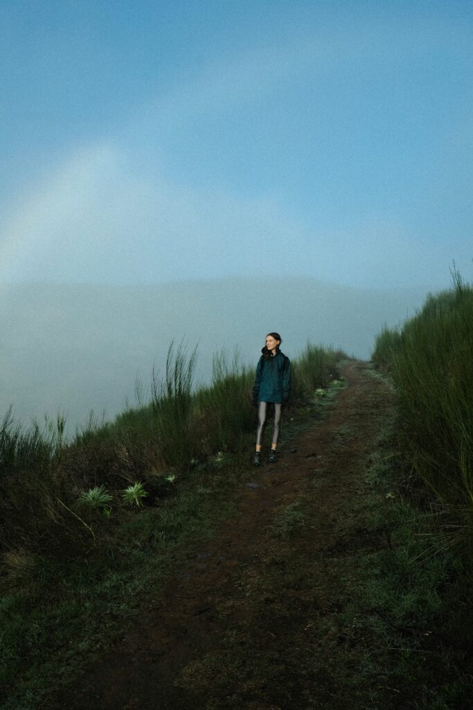 Persoon alleen op mistig pad als metafoor voor hoogbegaafdheid op school en wat vaak misloopt door gebrek aan erkenning